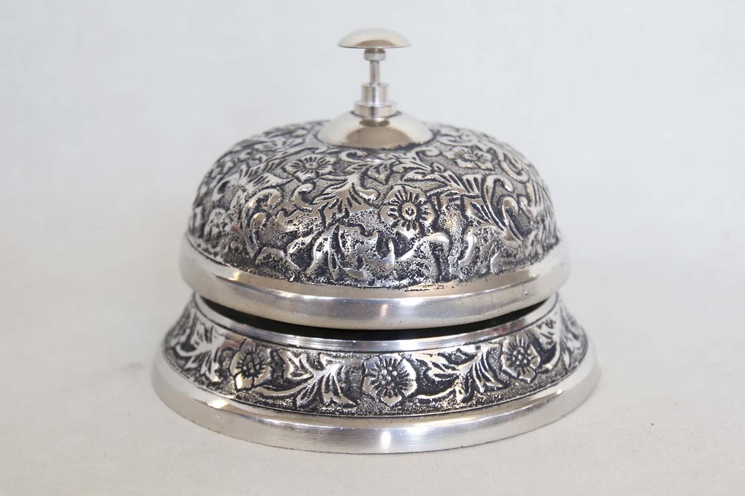 Receptionsklocka Aluminium 14x12 cm