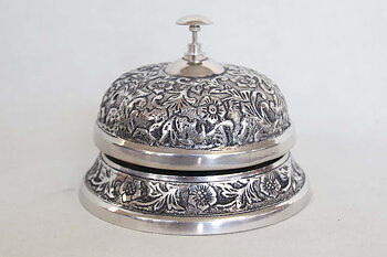 Receptionsklocka Aluminium 14x12 cm
