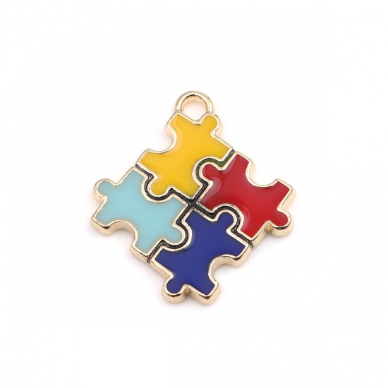 Charm - puzzle  enameld