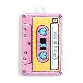 Charm ,  Casette tape pink enamel