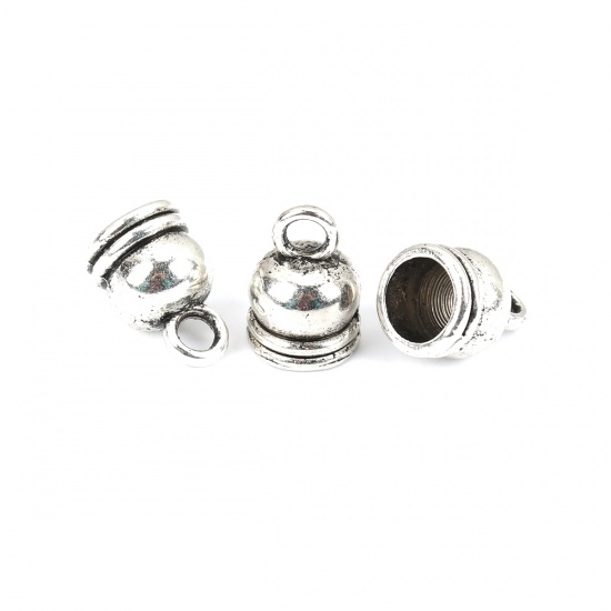 Ändfäste för band / Berlock / Bail , Platina 11x8mm  - 2