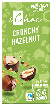 Crunchy Hazelnut 80g x10, EKO