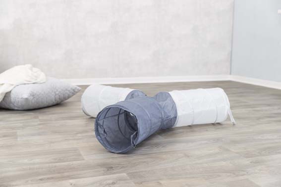 Trixie Nylon Kattunnel 4-Vägs 50x22cm/Tunnel Grå - 8