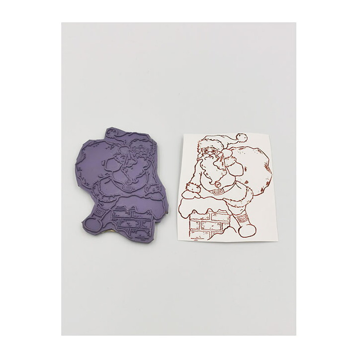 Cling Stamps Second Hand - Christmas Santa Down the Chimney