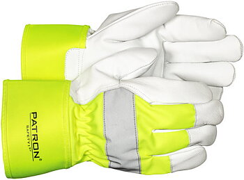 Arbetshandskar 10 HI-VIS läder skyddskrage