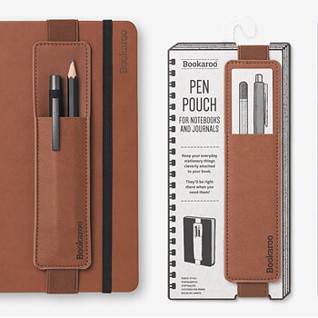 Bookaroo : Brown Pen Pouch in Vegan Leather  - Håll ordning på favoritpennan!
