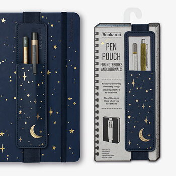 Bookaroo : Moon & Stars Pen Pouch in Vegan Leather  - Håll ordning på favoritpennan!