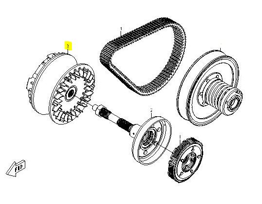 Komplett Sekundär variator CF-Moto & Goes  - 2