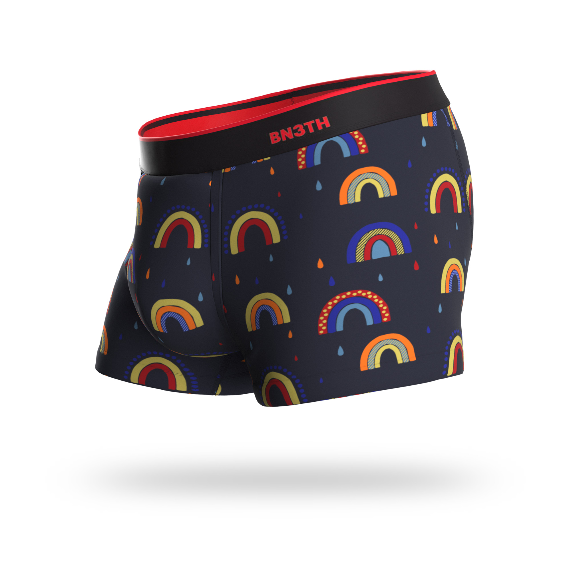 BN3TH Men's Classic Trunk Print - Rainbows - Dark Navy Underwear Small