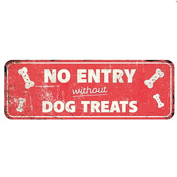 Metallskylt "No Entry"   25x20cm Röd 