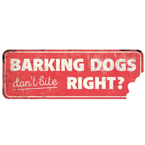 Metallskylt "Barking Dogs" 40x30cm Röd 