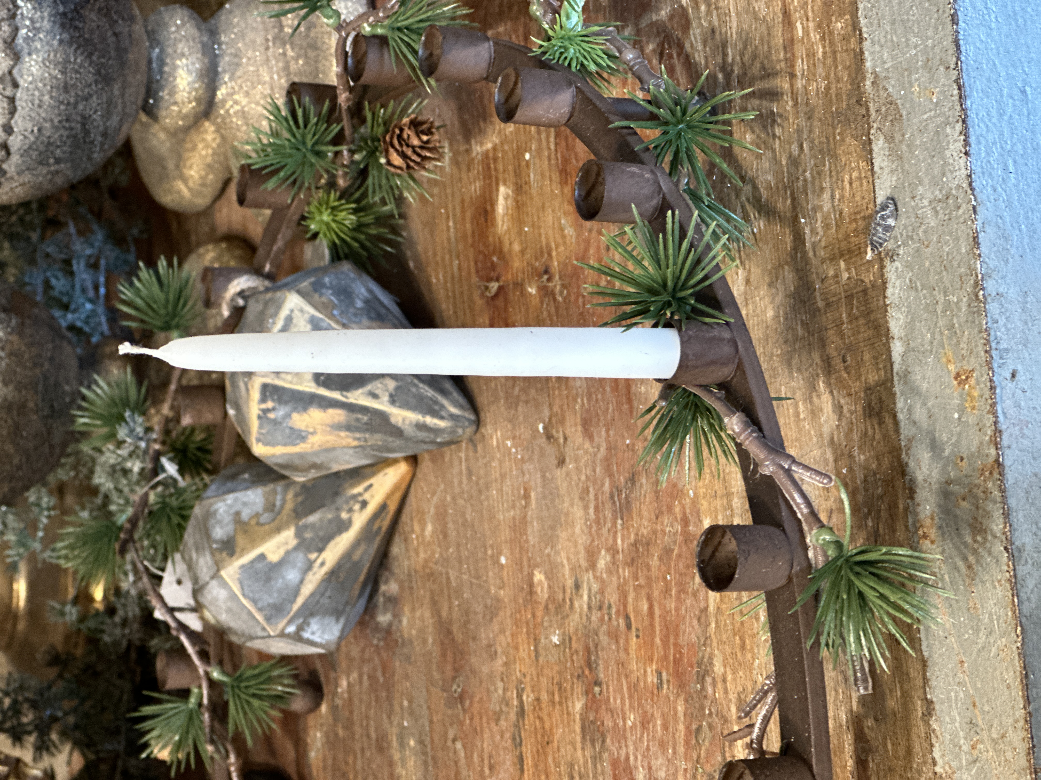 Julgransljus Handstöpta 12 cm - Vit