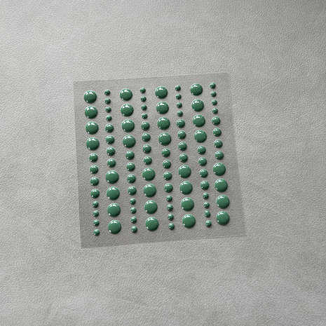 Adhesive Enamel Dots Forest Green