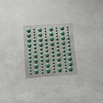 Adhesive Enamel Dots Forest Green