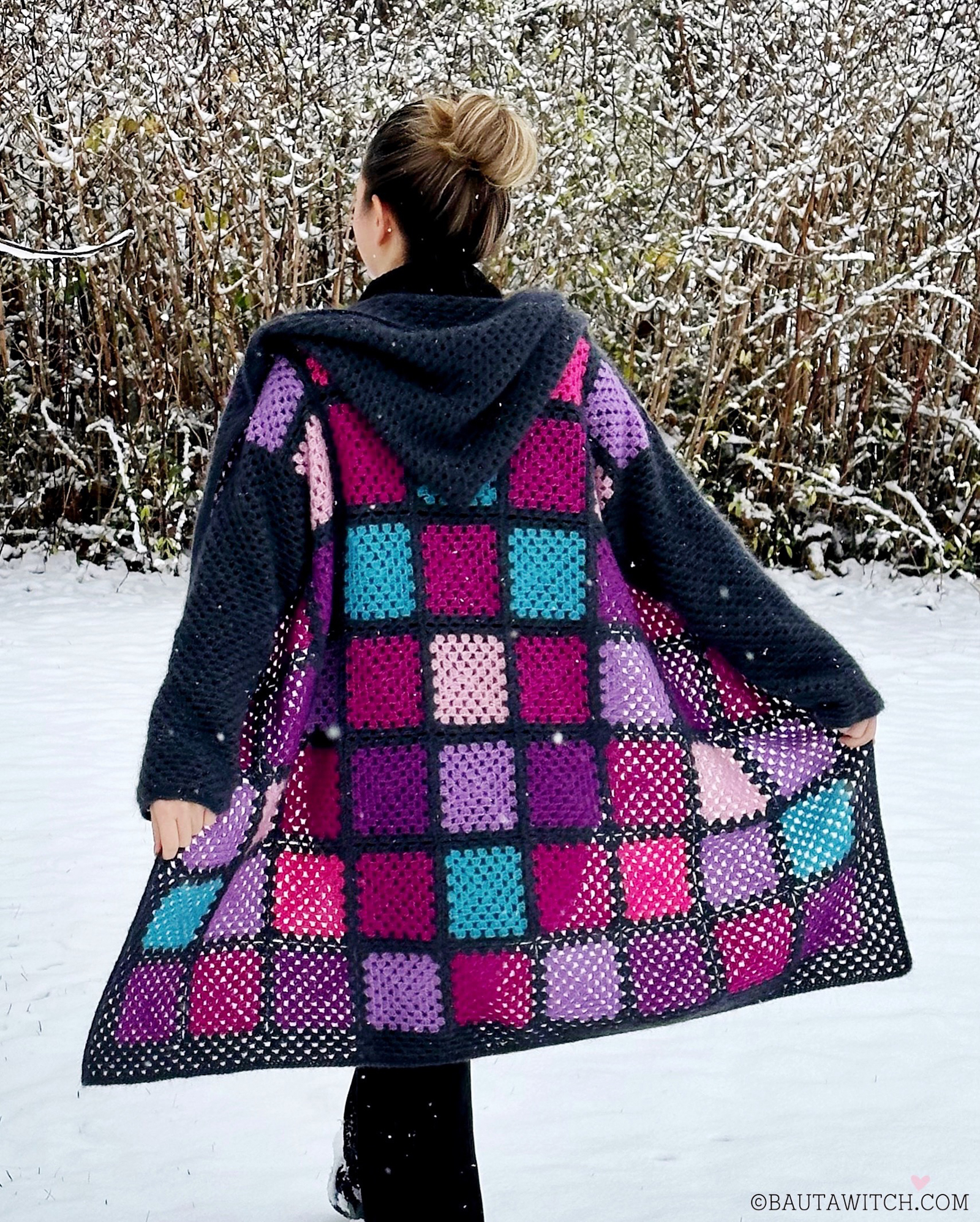 Garnpaket till lång mohairkofta i Diva - oversized M - 4
