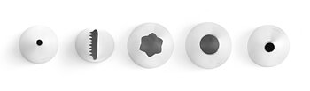 Icing tipsset 5 pcs - different shapes