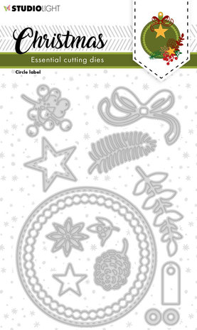 Christmas Circle label Essentials Cutting Dies 