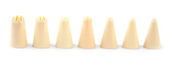 Icing tipsset Nylon 7 pcs - serrated
