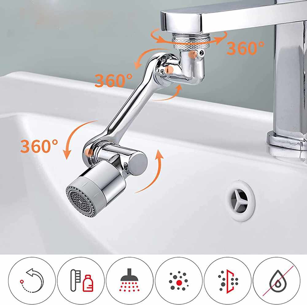 Extension tap - 1080° swivel | Multifunctional nozzle with 2 positions - 3
