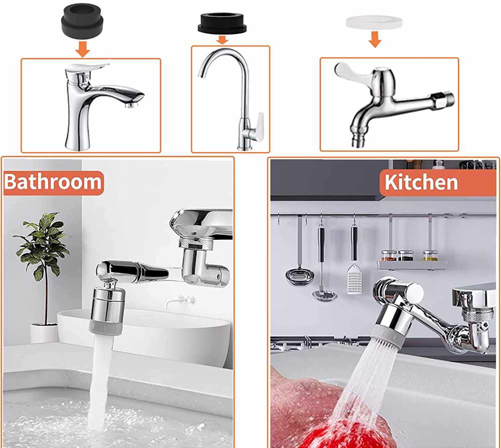 Extension tap - 1080° swivel | Multifunctional nozzle with 2 positions - 4