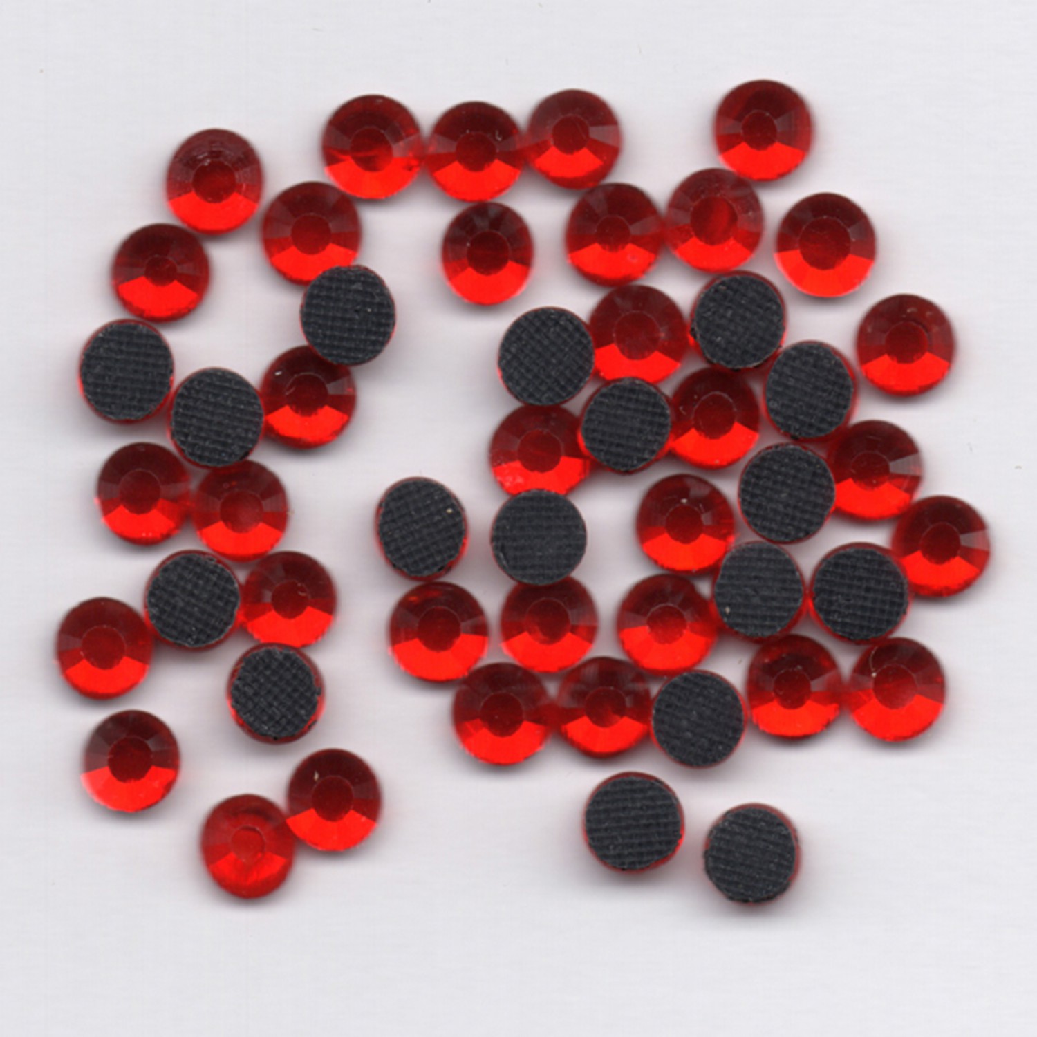 Glas-kristaller - Hotfix Iron On Rhinestones - Light Siam Red, Size 3mm ss10