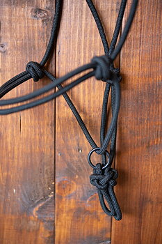 All That Balance Rope Halter- Black