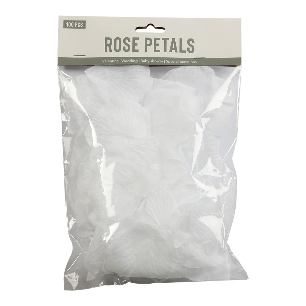 Rose petals white 100-pack