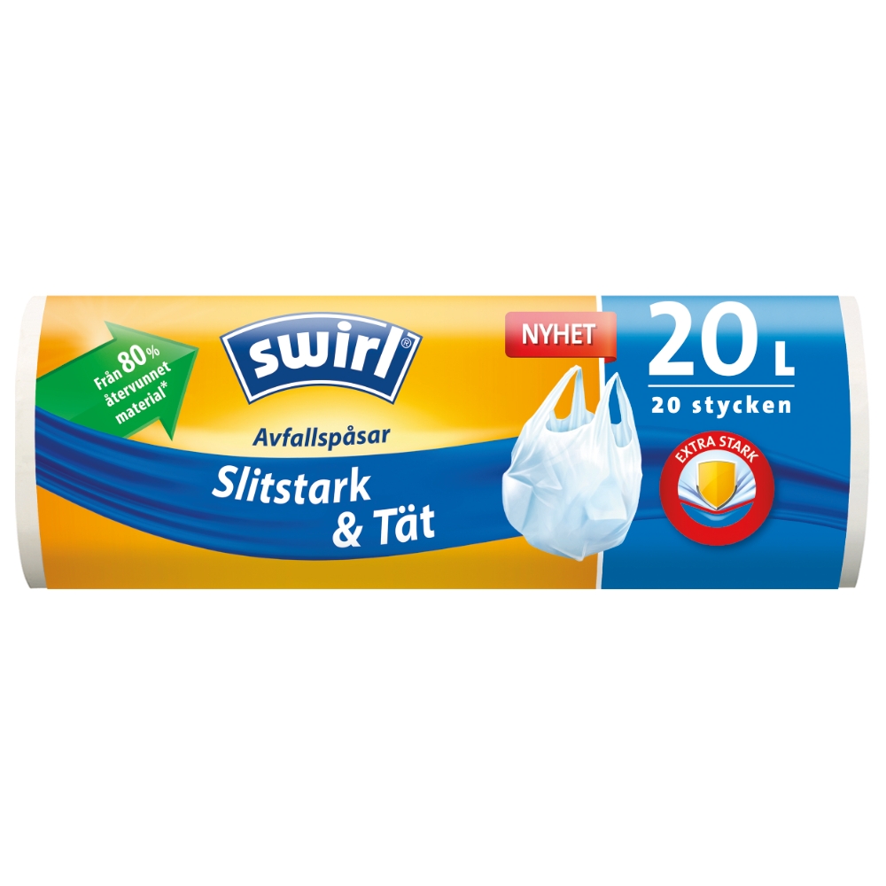Avfallspåse handtag 20L 20st/rulle