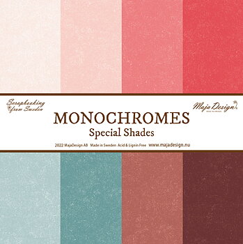 Maja Design - Monochromes-  4 ark som matchar till Special Day