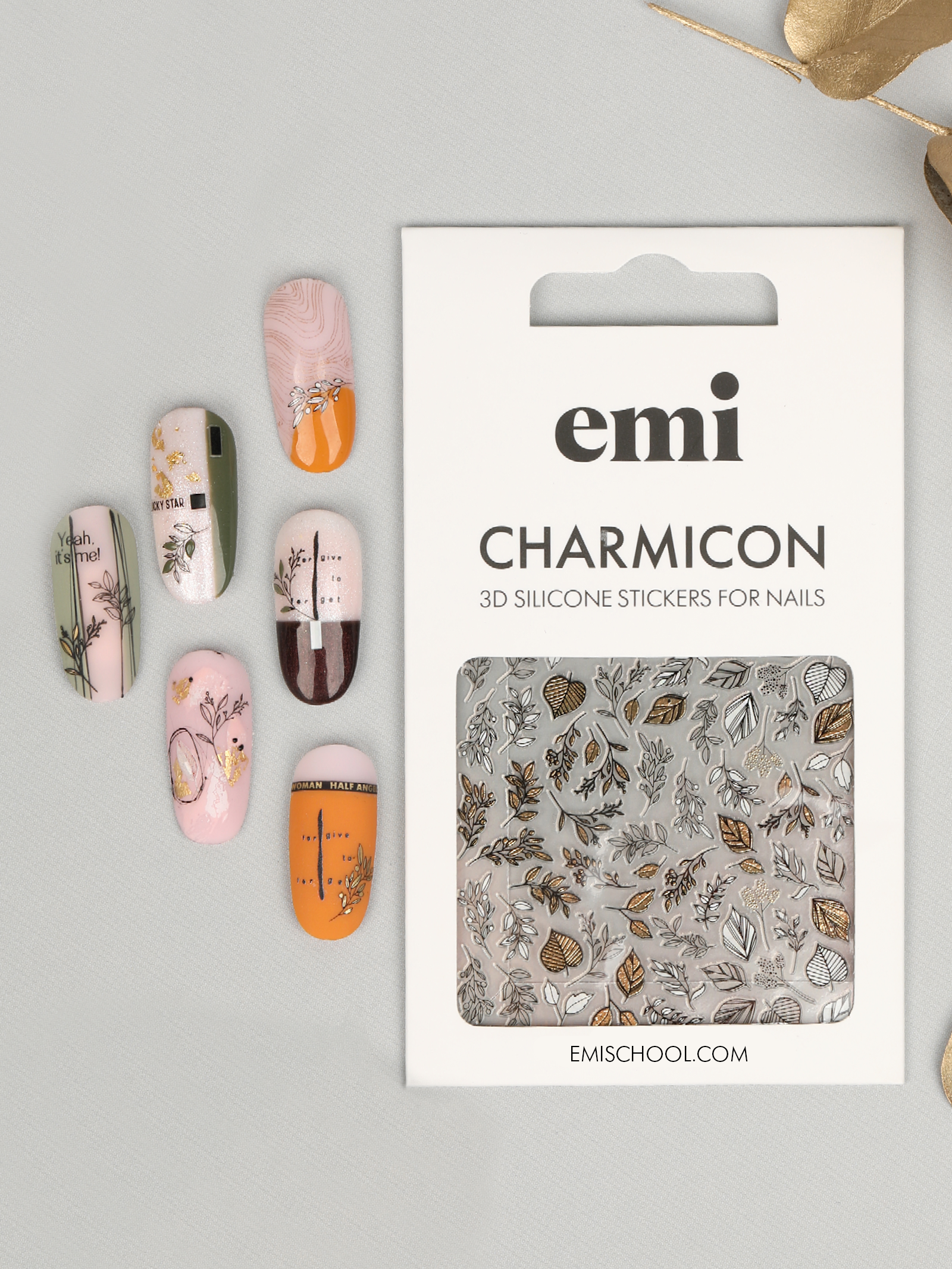 Charmicon 3D Silicone Stickers #222 Leaf Fall - 2