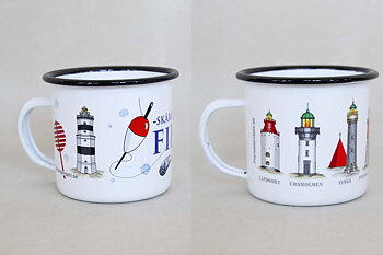 Lighthouses - Coffee Enamel Mug 8x9 cm