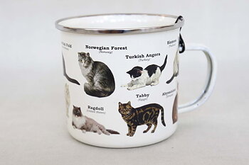 Cats and Coffee Machines Enamel mug 500 ml