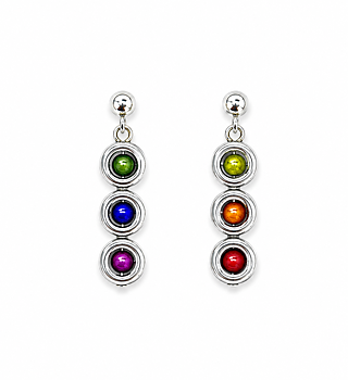 Earrings Rainbow Hematite
