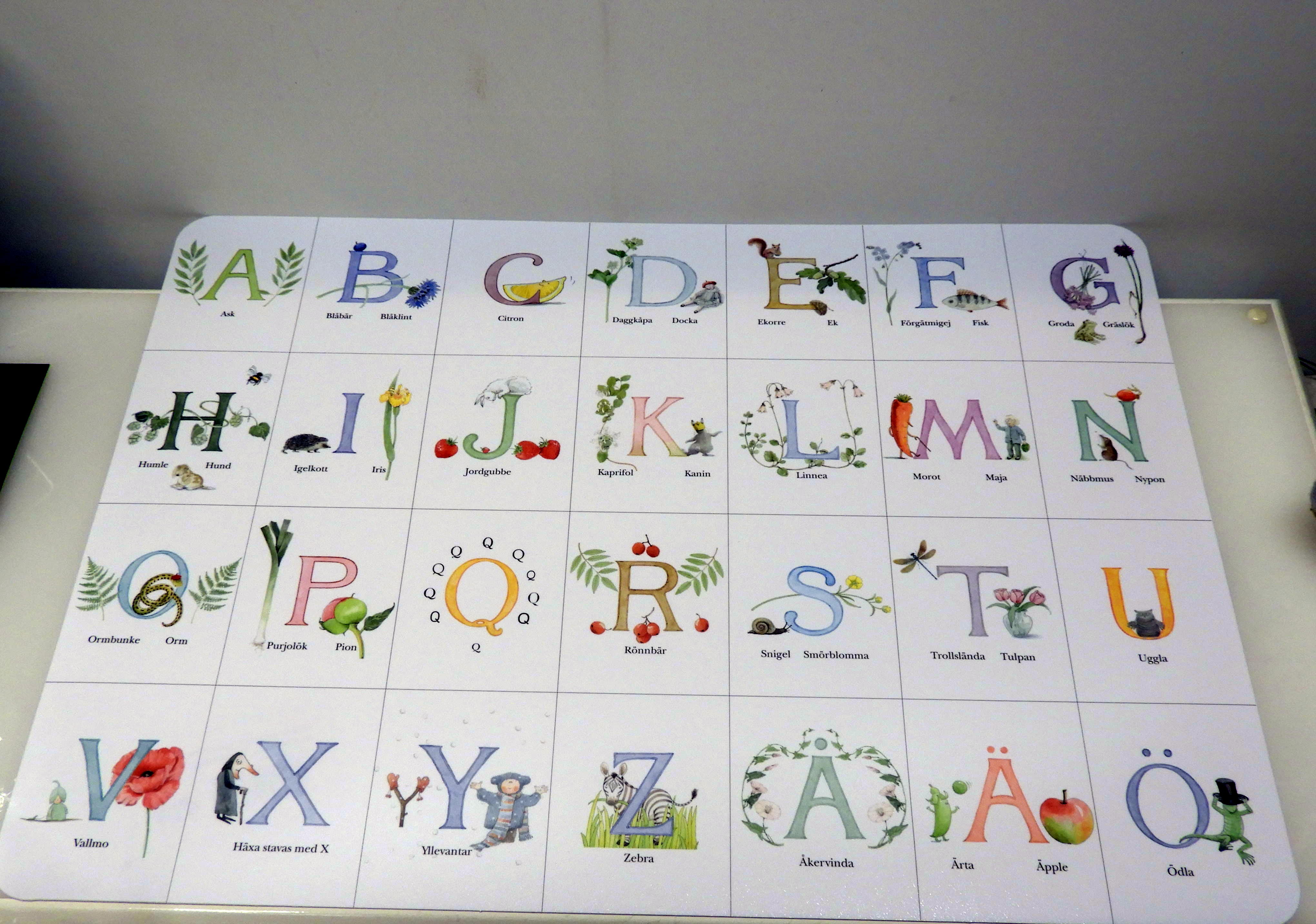 Bordstabletter ABC Majas ABC underlägg