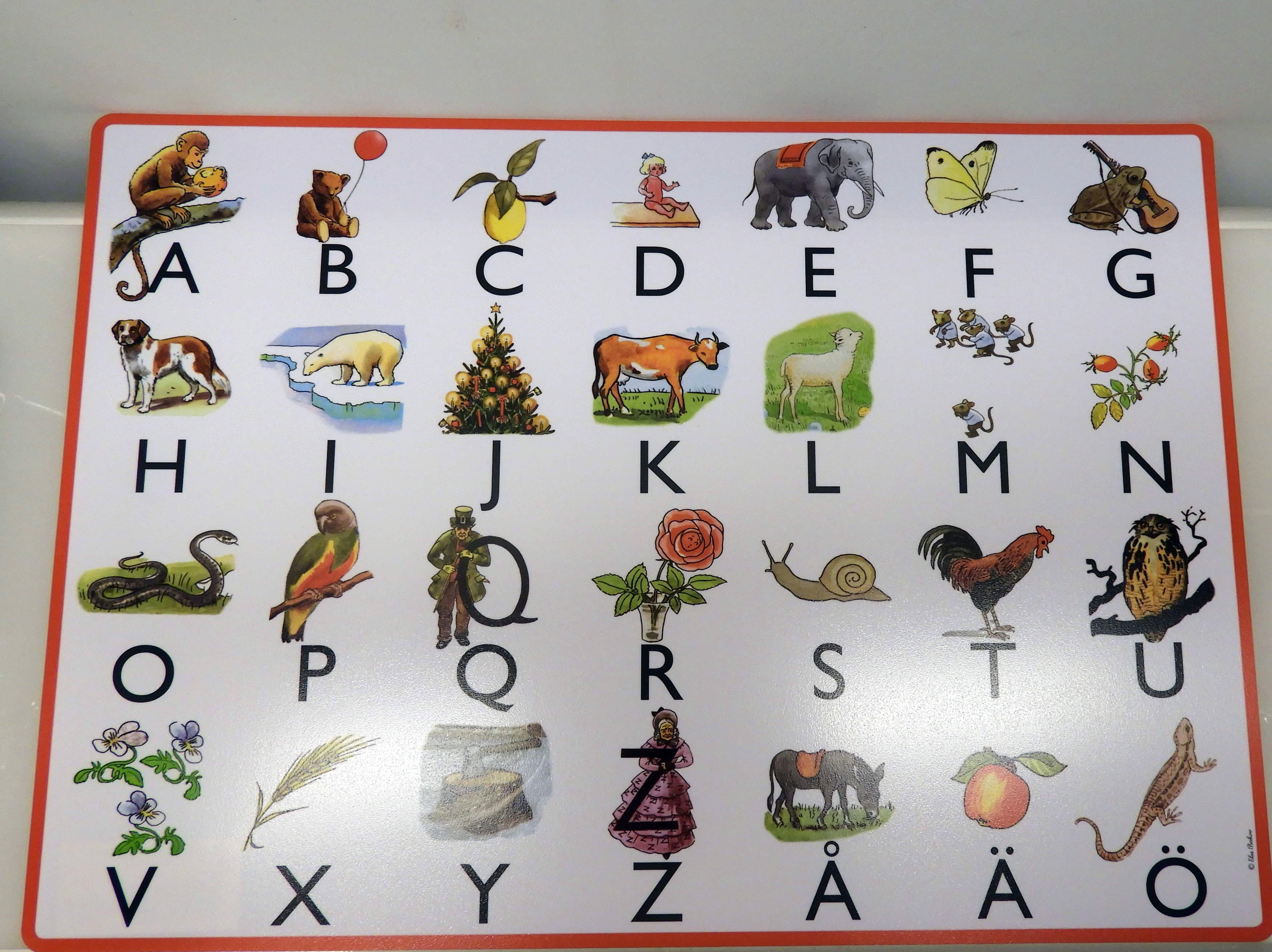 Bordstabletter Beskow ABC underlägg