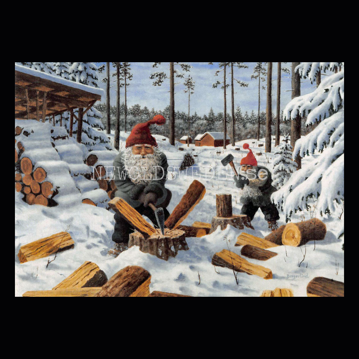 Vedklyvning Vykort 580 Jan Bergerlind -  905