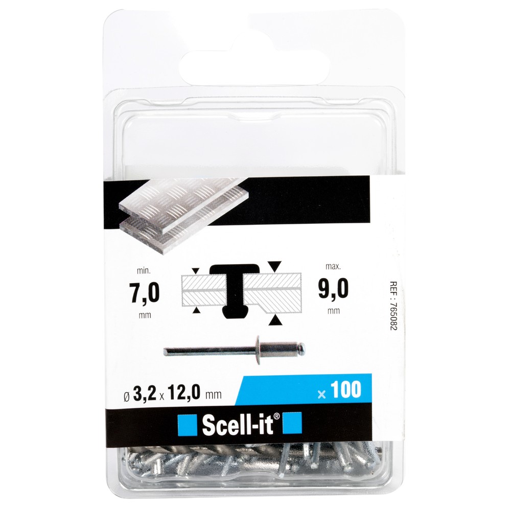 Blindnit 3,2x12mm/100st Stål/Alu - 2