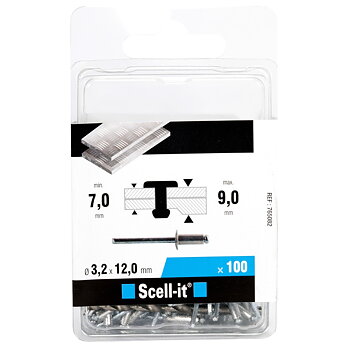 Blindnit 3,2x12mm/100st Stål/Alu