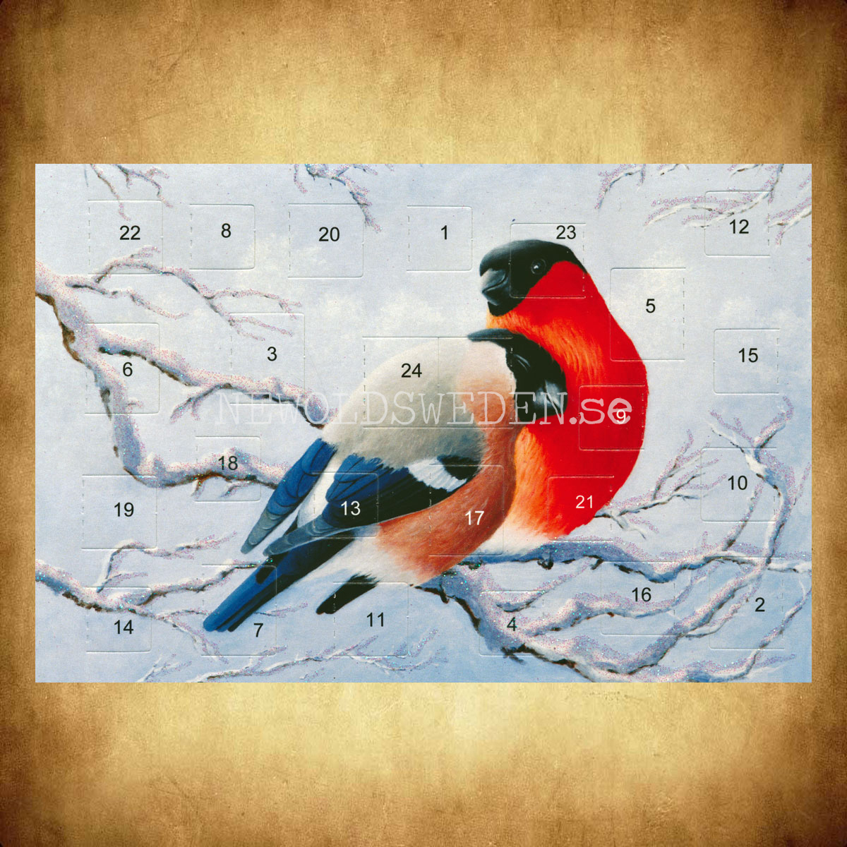 Adventskalenderkort dubbelt med kuvert 11.5 x 17 Jan Bergerlind - 910 - 2