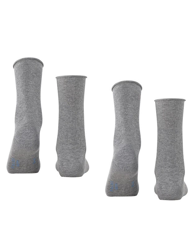 2-Pack Falke Happy Grå, Dam - 2