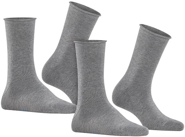 2-Pack Falke Happy Grå, Dam