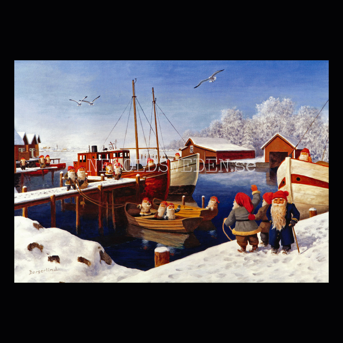 Tomtehamn Jan Bergerlind - Julkort A4 - BB23