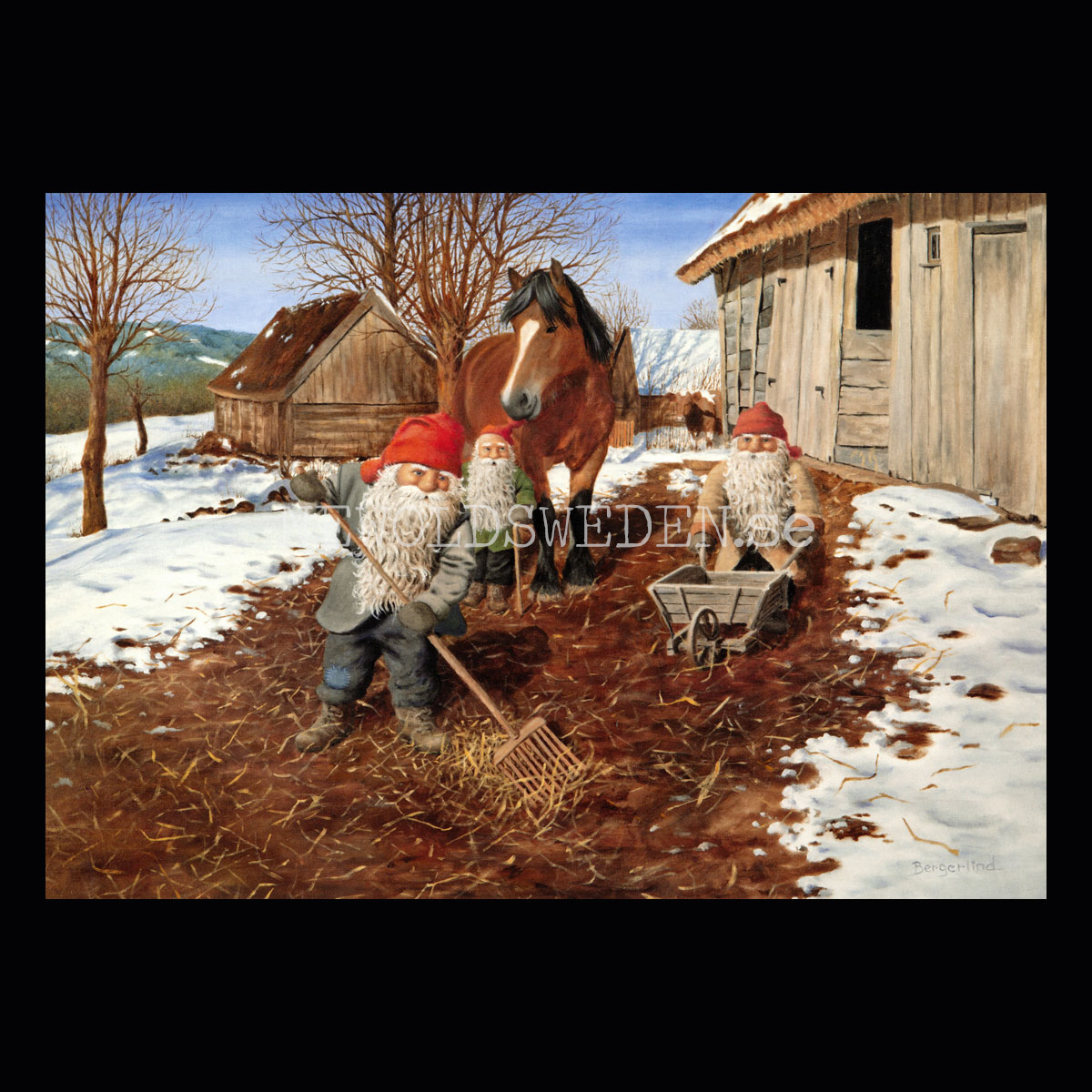 Stallbacken Jan Bergerlind - Julkort A4 - BB24