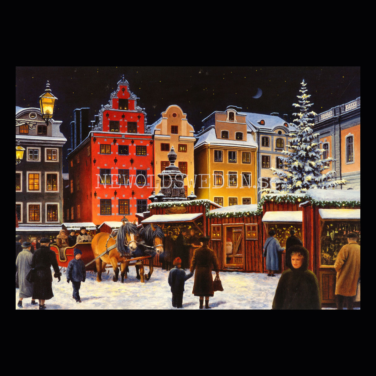 Julmarknaden Jan Bergerlind Julkort A4 BB20 NEWOLDSWEDEN se julmarknaden-jan-bergerlind-julkort-a4-bb20-newoldsweden-se