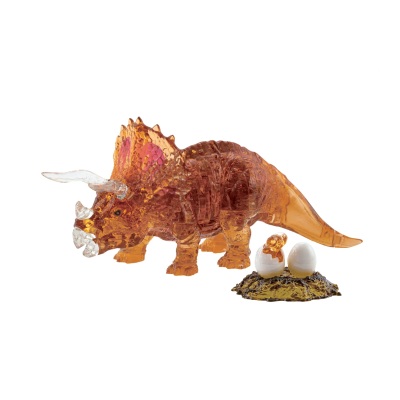 Crystal Puzzle triceratops brown