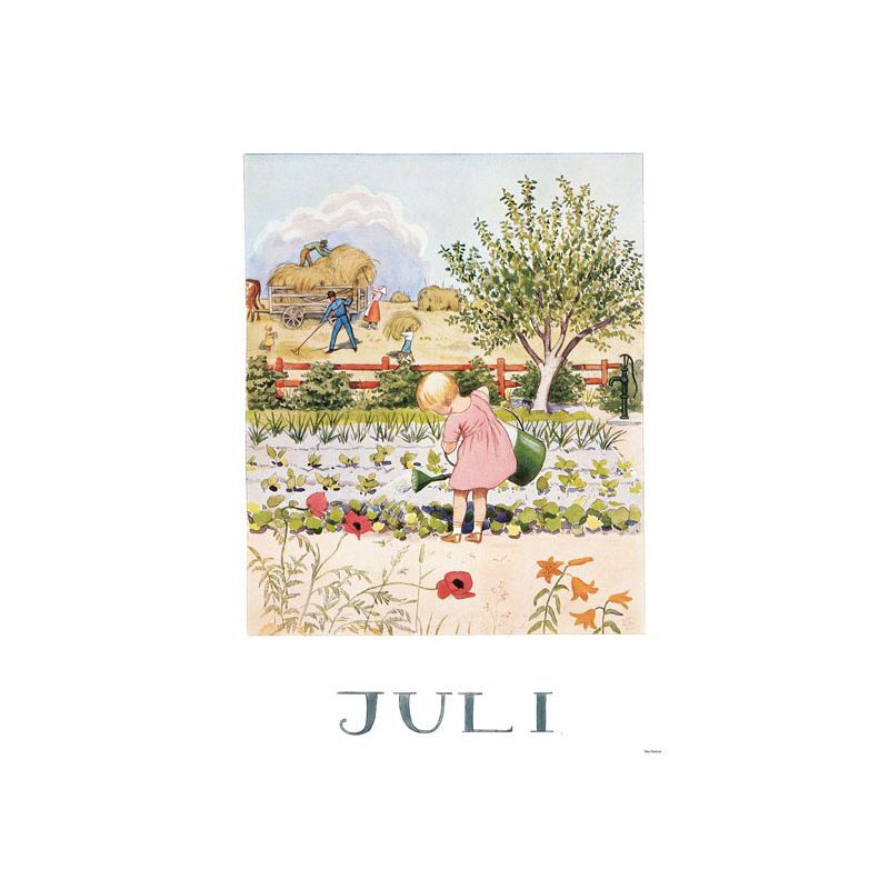 Elsa Beskow illustration A4 - July