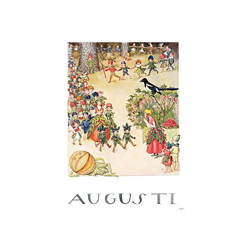 Elsa Beskow illustration A4 - August