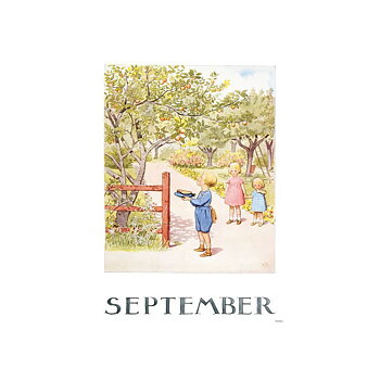 Elsa Beskow illustration A4 - September