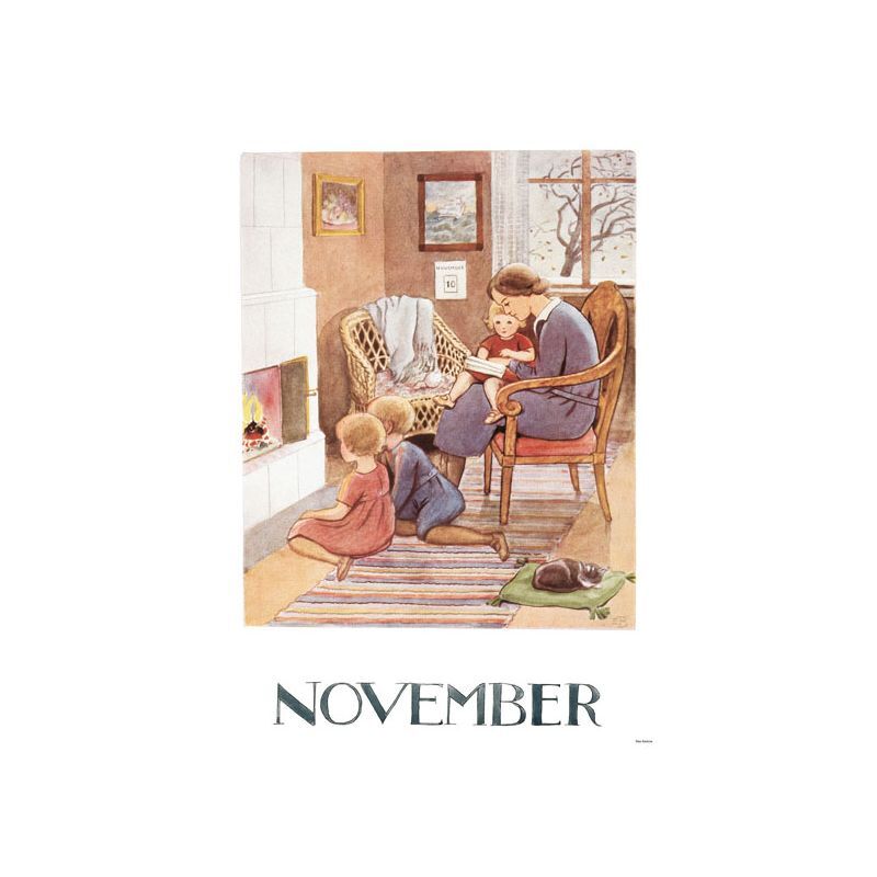 Elsa Beskow månadsbild A4 - November