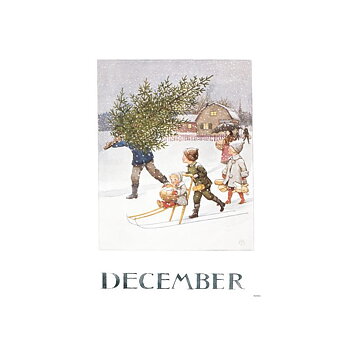 Elsa Beskow illustration A4 - December